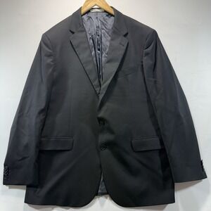 Joseph Abboud Blazer Men's 46R Black Solid Wool Reda Sport Coat